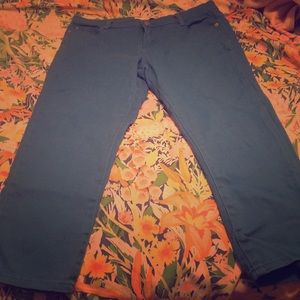 Joe Fresh Bright aqua/royal blue Capri jeans